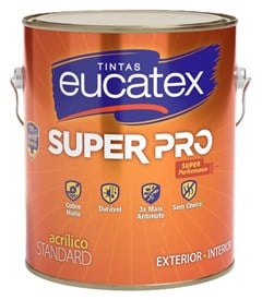 TINTA ACRILICA FOSCO SUPER PRO 3 2L BASE A - EUCATEX