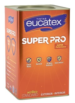 TINTA ACRILICA FOSCO SUPER PRO 16L BASE A - EUCATEX