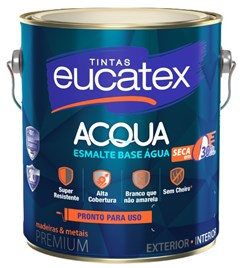 TINTA ESMALTE BASE D AGUA PREMIUM ACQUA 3,2L BASE A - EUCATEX