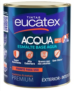 TINTA ESMALTE BASE D AGUA PREMIUM ACQUA 800ML BASE B - EUCATEX