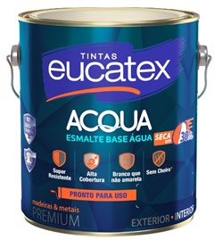 TINTA ESMALTE BASE D AGUA PREMIUM ACQUA 3,2L BASE B - EUCATEX