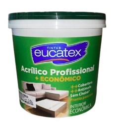 TINTA ACRILICA FOSCO PROFISSIONAL 15LT GELO - EUCATEX