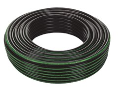 MANGUEIRA PRETA  1 1.4” X 3MM TARJA VERDE 50MT - PABOVI