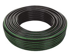 MANGUEIRA PRETA  1 1.2” X 3 5MM TARJA VERDE 50MT - PABOVI