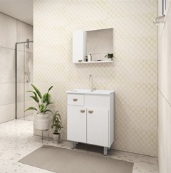 CONJUNTO P/BANHEIRO MDP ESSENZA 600 BRANCO/BRANCO  - GAAM