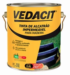 TINTA IMPERMEAVEL P/MADEIRA 3 6L ALCATRAO - VEDACIT