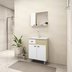 CONJUNTO P/BANHEIRO MDP ESSENZA 600 PINHO/BRANCO  - GAAM