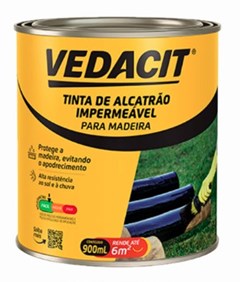 TINTA IMPERMEAVEL P/MADEIRA 900ML ALCATRAO - VEDACIT