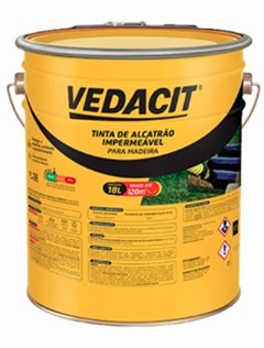 TINTA IMPERMEAVEL P/MADEIRA 18L ALCATRAO - VEDACIT
