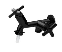 TORNEIRA PLASTICA TANQUE/MAQUINA DE LAVAR SICILIA C/BICO PRETO - HERC