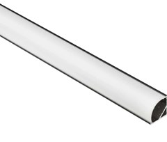 PERFIL SOBREPOR ALUMINIO CANTO 2MTX15 5MM PRETO S/FITA DE LED - LLUMM