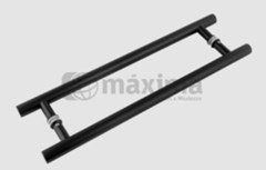 PUXADOR P/PORTA INOX 25X300MM PRETO FOSCO (PAR) - MAXIMA