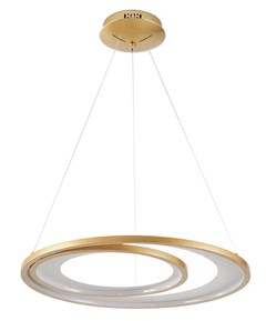 PENDENTE LED ZAHAL 42/62CM 54W 3000K DOURADO FOSCO - NORDECOR