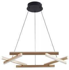 PENDENTE LED WIDA 1 MODULO 66CM 45W 3000K OURO CHAMPAGNE - NORDECOR