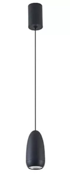 PENDENTE LAJU LED 7W 3000K PRETO - NORDECOR