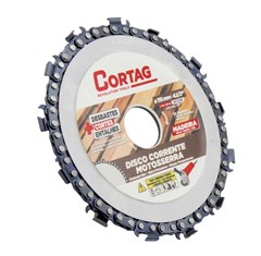DISCO PARA MADEIRA COM CORRENTE DE MOTOSERRA 115X4.1/2- CORTAG