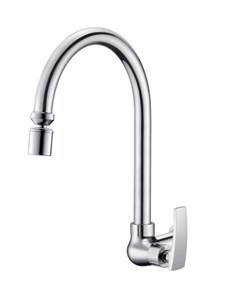 TORNEIRA METAL COZINHA PAREDE BICA BAIXA SLIM 1/2” 1/4 VOLTA CROMADA - PARCE