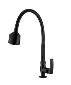 TORNEIRA METAL COZINHA MESA FLEXIVEL GOURMET SLIM 1/2” 1/4 VOLTA PRETO - PARCE