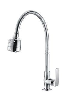 TORNEIRA METAL COZINHA MESA FLEXIVEL GOURMET SLIM 1/2” 1/4 VOLTA CROMADA - PARCE