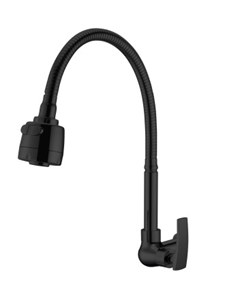 TORNEIRA METAL COZINHA PAREDE FLEXIVEL GOURMET SLIM 1/2” 1/4 VOLTA PRETO - PARCE