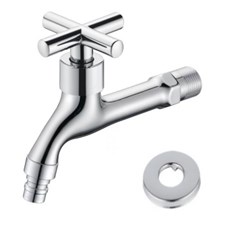 TORNEIRA METAL TANQUE PAREDE LONGA CLOVER 1/2” 1/4 VOLTA CROMADA - PARCE