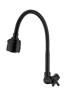 TORNEIRA METAL COZINHA PAREDE FLEXIVEL CLOVER 1/2” 1/4 VOLTA PRETO - PARCE