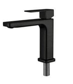 TORNEIRA METAL LAVATORIO MESA BICA BAIXA TRACE 1/2” 1/4 VOLTA PRETO - PARCE