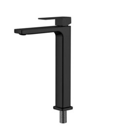 TORNEIRA METAL LAVATORIO MESA BICA ALTA TRACE 1/2” 1/4 VOLTA PRETO - PARCE