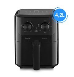 FRITADEIRA AIR FRYER QUAD FRY 4,2 LITROS 1.400W 127V PRETA CUBA QUADRADA - ELGIN