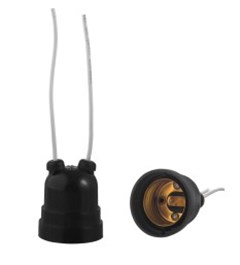 SOQUETE P/LAMPADA E 27 C/RABICHO PRETO - BARAO