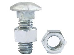 PARAFUSO FRANCES C/PORCA  3/8 X 6 ZINCADO  -BELENUS
