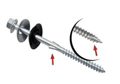 PARAFUSO P/TELHA 1/4X100MM PERFURANTE BITOLA 4.9 - BARAO