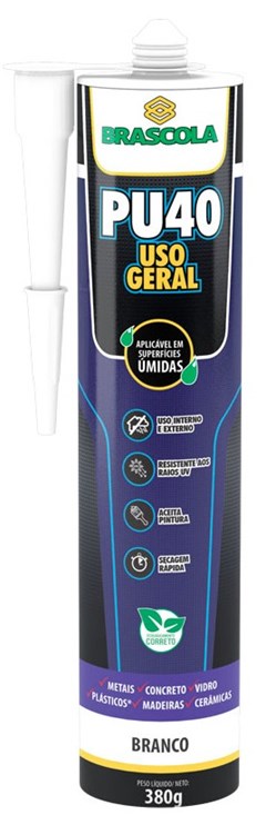 ADESIVO USO GERAL 380G PU40 BRANCO - BRASCOLA