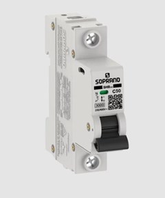 DISJUNTOR DIN UNIPOLAR 50A SHB1 GIII - SOPRANO