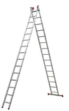 ESCADA ALUMINIO EXTENSIVA   2 X 15 3 EM 1 - BOTAFOGO