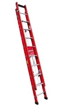 ESCADA FIBRA EXTENSIVA PROFISSIONAL ROBUSTA 18 DEGRAUS- BOTAFOGO