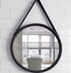ESPELHO LUMIERE REDONDO C/CINTA 60CM PRETO - PARCE