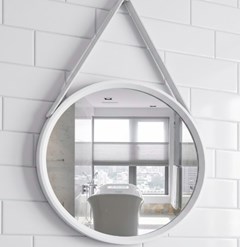 ESPELHO LUMIERE REDONDO C/CINTA 60CM BRANCO - PARCE