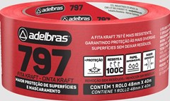 FITA KRAFT 48MM X 40MT VERMELHA 797 - ADELBRAS
