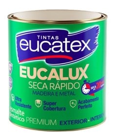 TINTA ESMALTE SINTETICO EUCALUX BRILHANTE 900ML PRETO FOSCO - EUCATEX