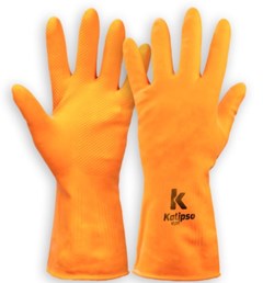 LUVA LATEX LARANJA TAM.7 - KALIPSO