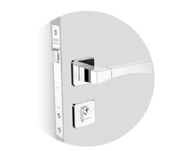 FECHADURA EXTERNA RETA SENSE CROMADA (55X70) - SOPRANO