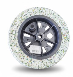 RODA C/PNEU MACICO 3.25XUNIVERSAL LEVE P/CARRINHO MAO- GRUPO FORCE