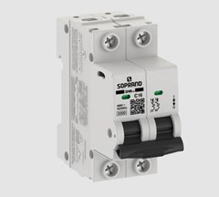 DISJUNTOR DIN BIPOLAR 16A SHB2 GIII - SOPRANO