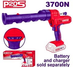 APLICADOR DE SILICONE A BATERIA 20V S/BATERIA - EMTOP