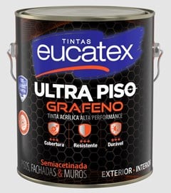 TINTA P/PISO ACRILICA SEMI ACETINADA 3.6LT ULTRA PISO GRAFENO VERMELHO - EUCATEX