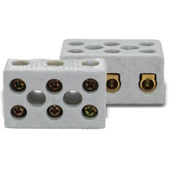 CONECTOR P/LIGACAO 3 POLOS 50A 600V GRANDE C/FURO P/FIXACAO - GERMER