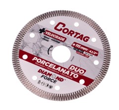 DISCO DIAMANTADO P/PORCELANATOS DUO 115X22,22MM - CORTAG