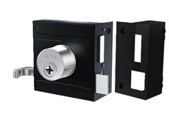 FECHADURA P/PORTAO SOBREPOR 1701/80 PRETO FOSCO- STAM