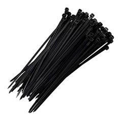 ABRACADEIRA NYLON 55CMX12MM 25PCS PRETA - DURAX